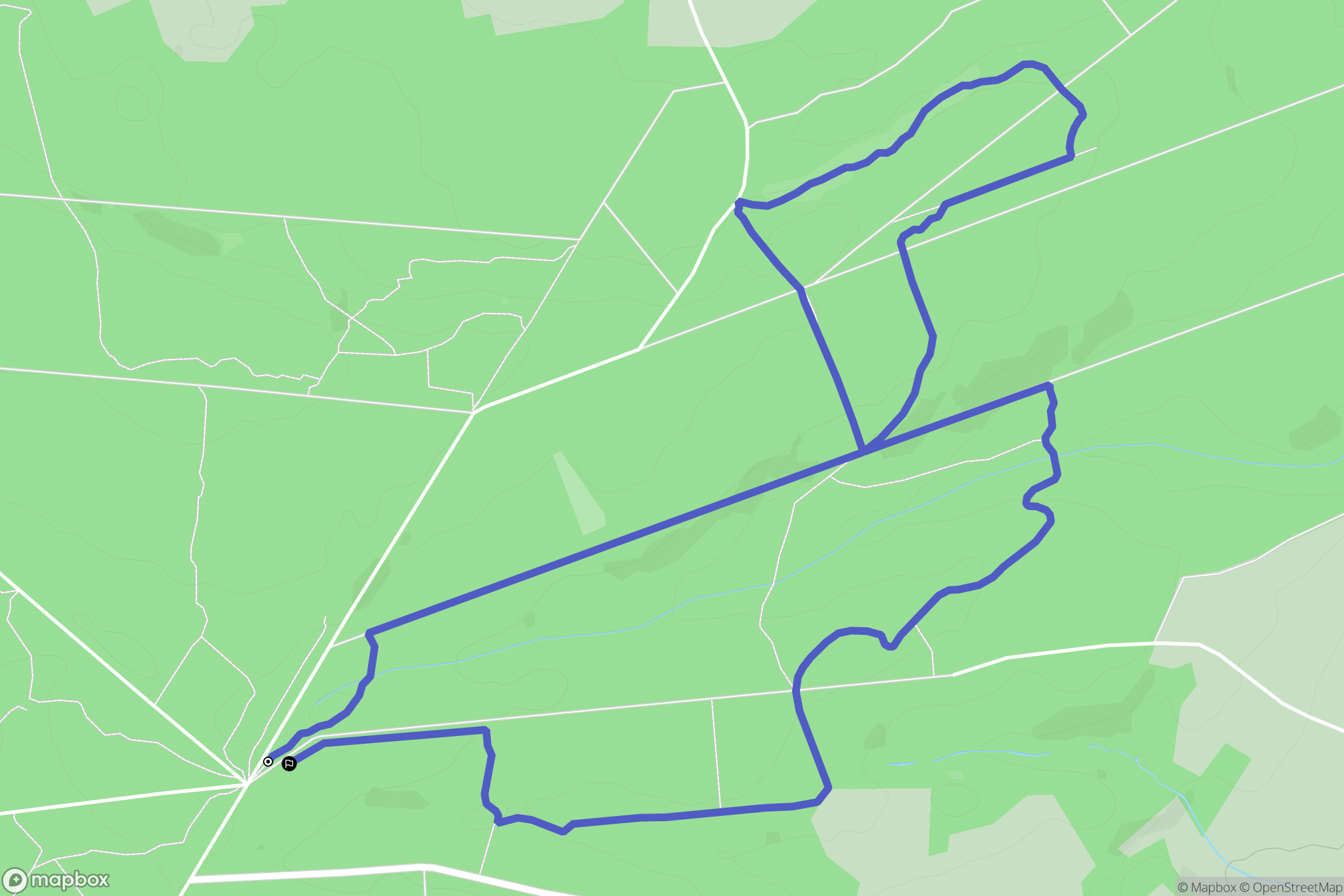 Saint-Gervais-du-Perron : carte du parcours de randonnée - France
