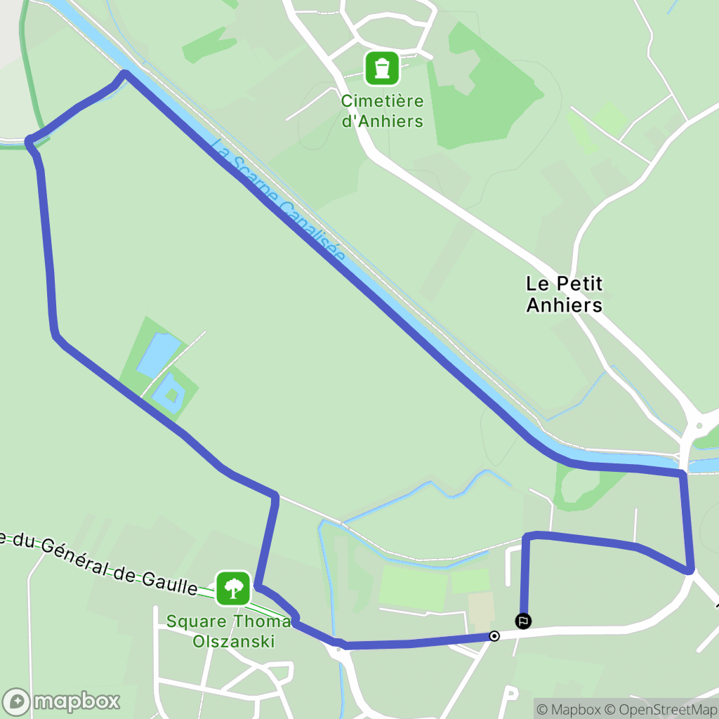 Lallaing : carte du parcours de randonnée - France