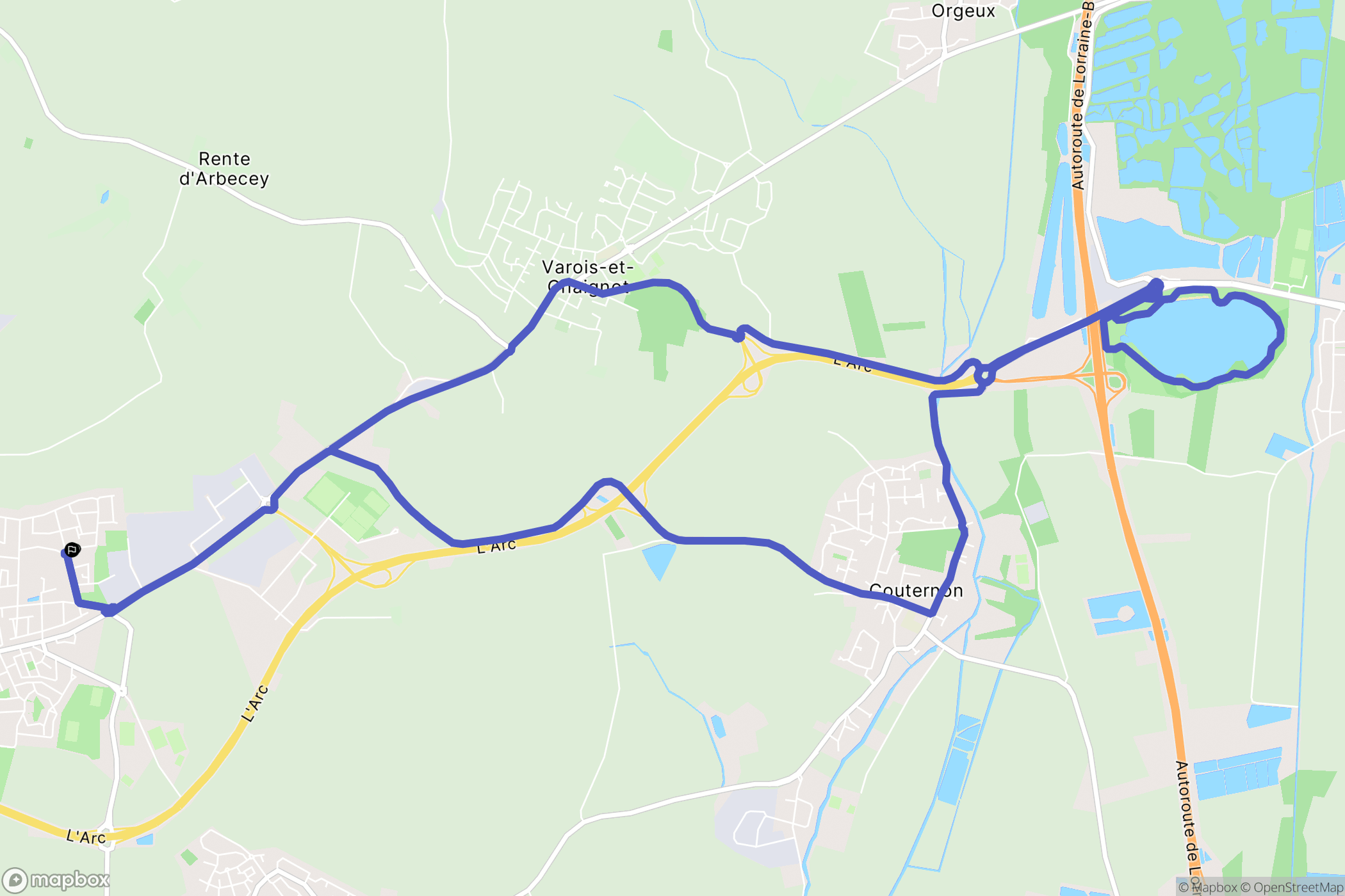 Saint-Apollinaire : carte du parcours de randonnée - France