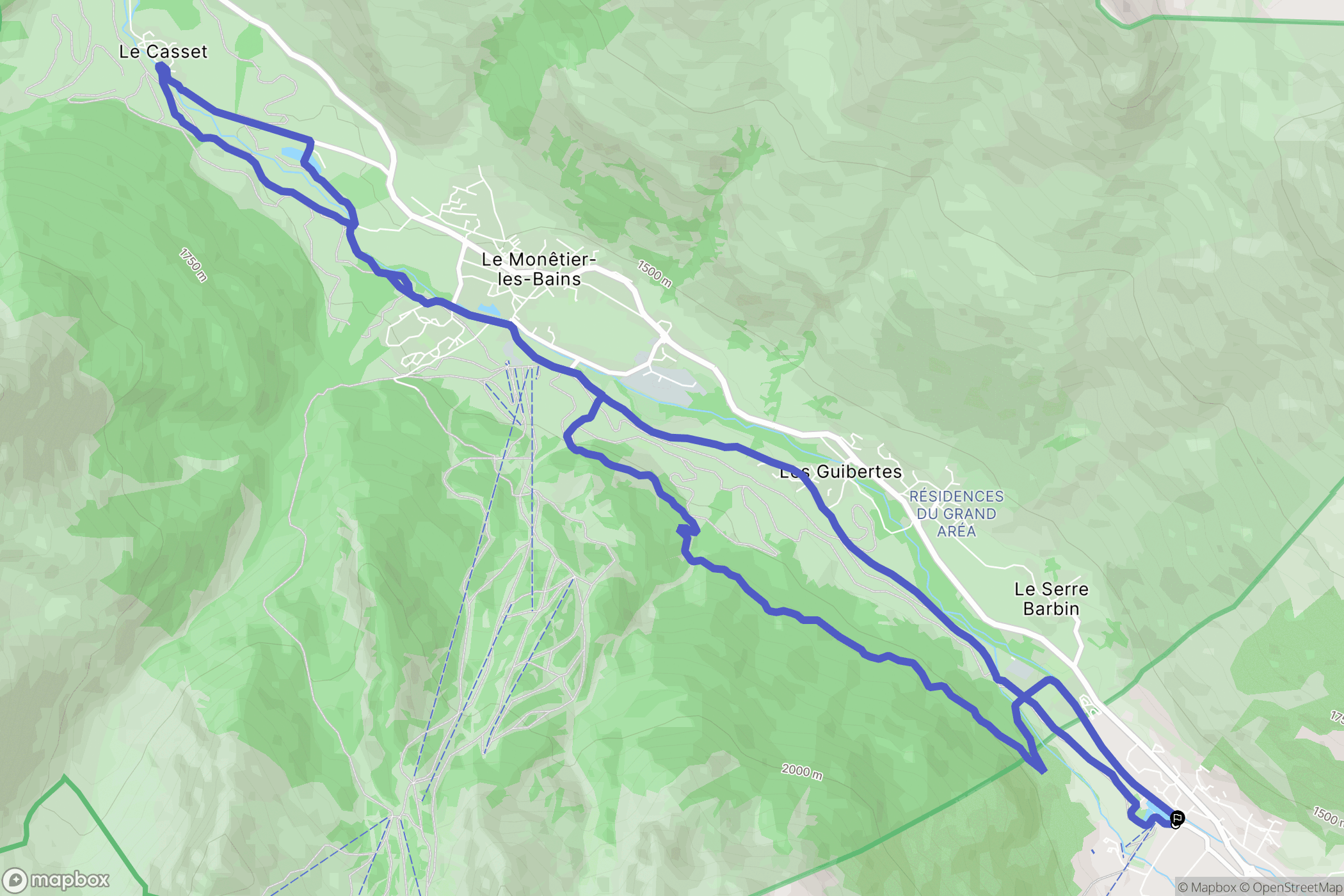 La Salle-les-Alpes : carte du parcours de randonnée - France