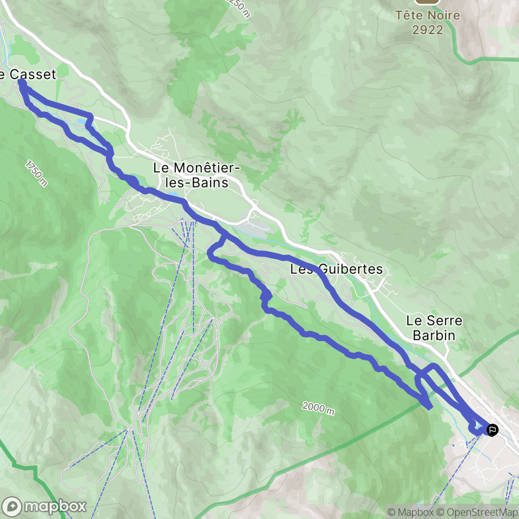 La Salle-les-Alpes : carte du parcours de randonnée - France