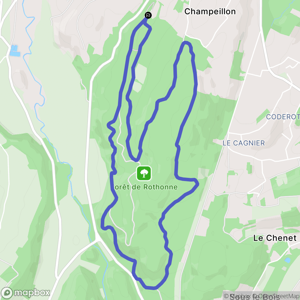 Belley : carte du parcours de randonnée - France