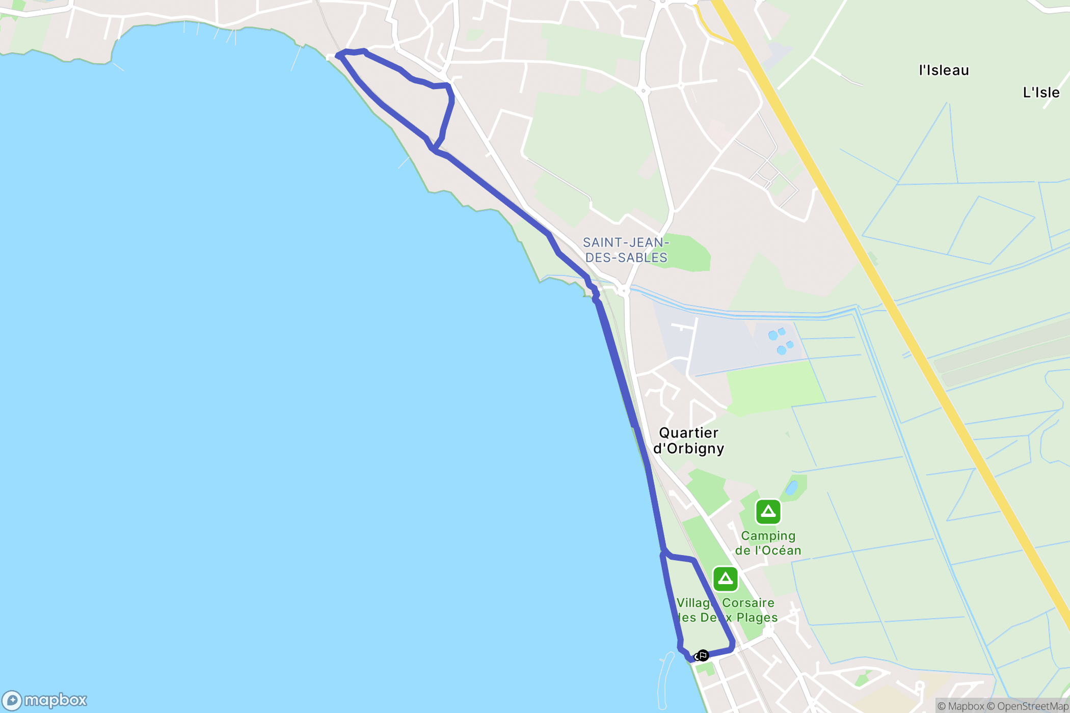 Châtelaillon-Plage : carte du parcours de randonnée - France