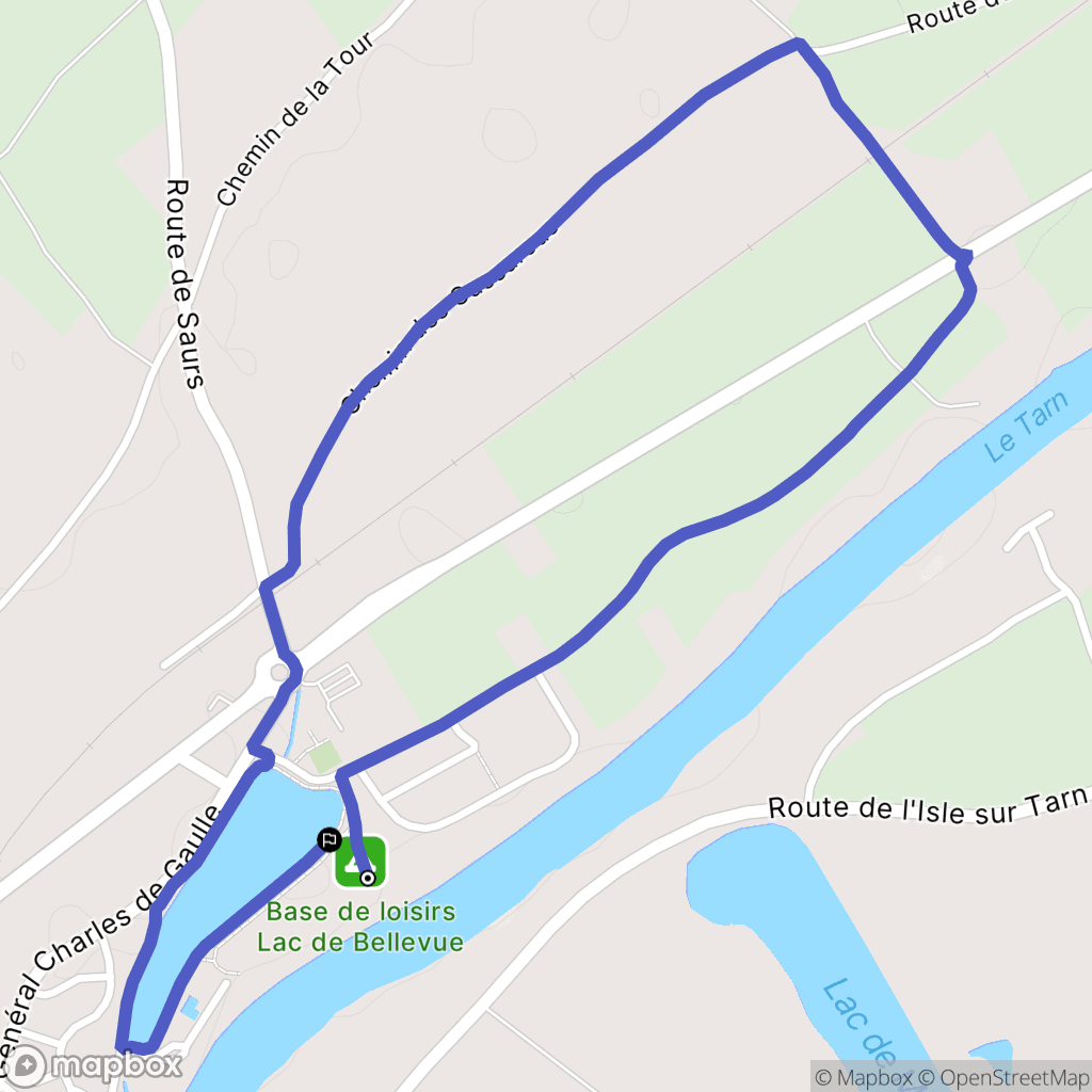 Lisle-sur-Tarn : carte du parcours de randonnée - France