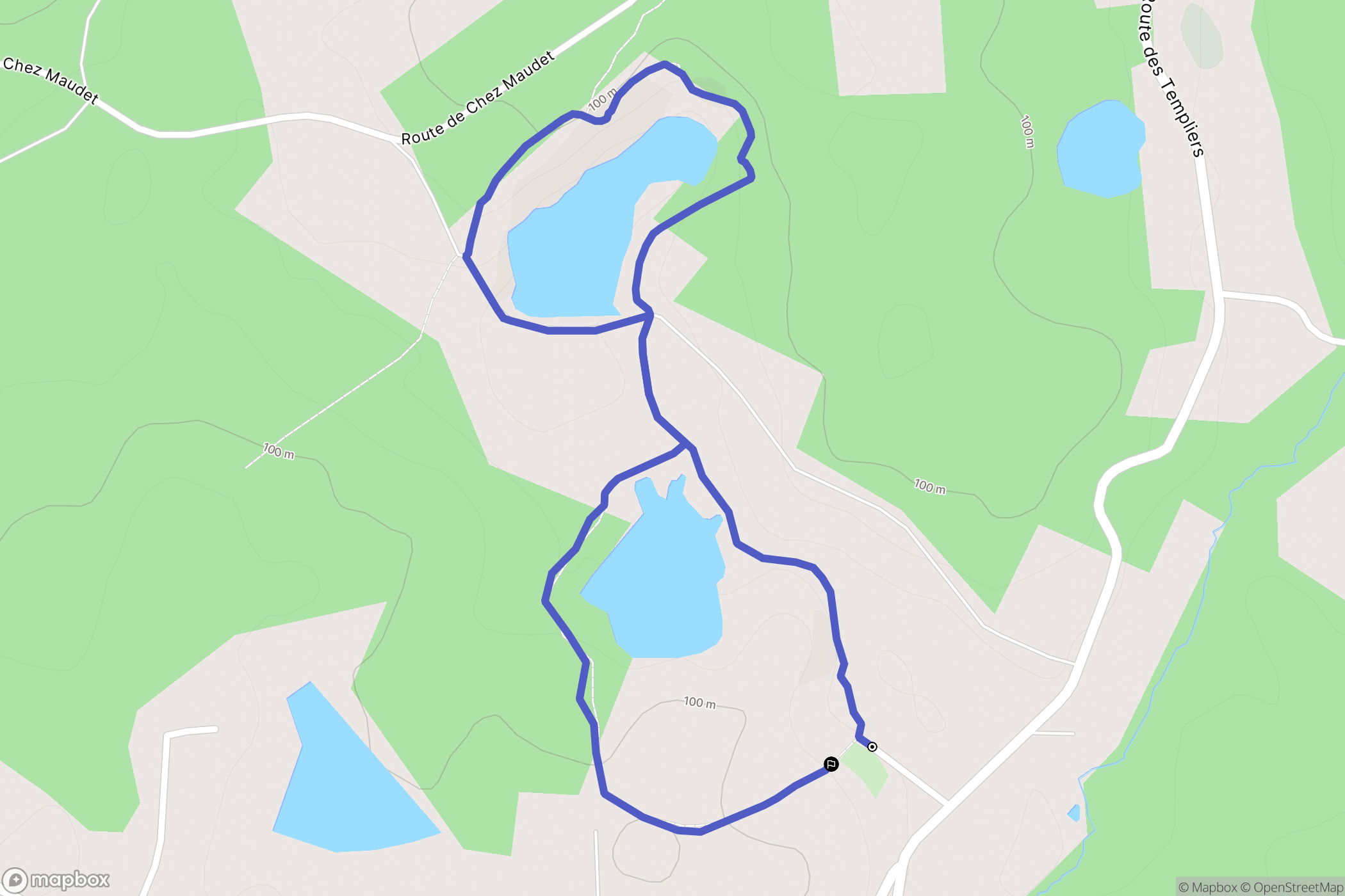 Guizengeard : carte du parcours de randonnée - France