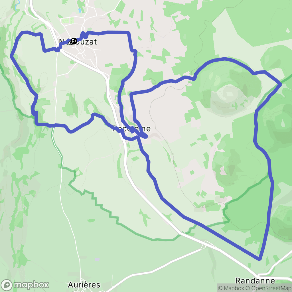 Nébouzat : carte du parcours de randonnée - France