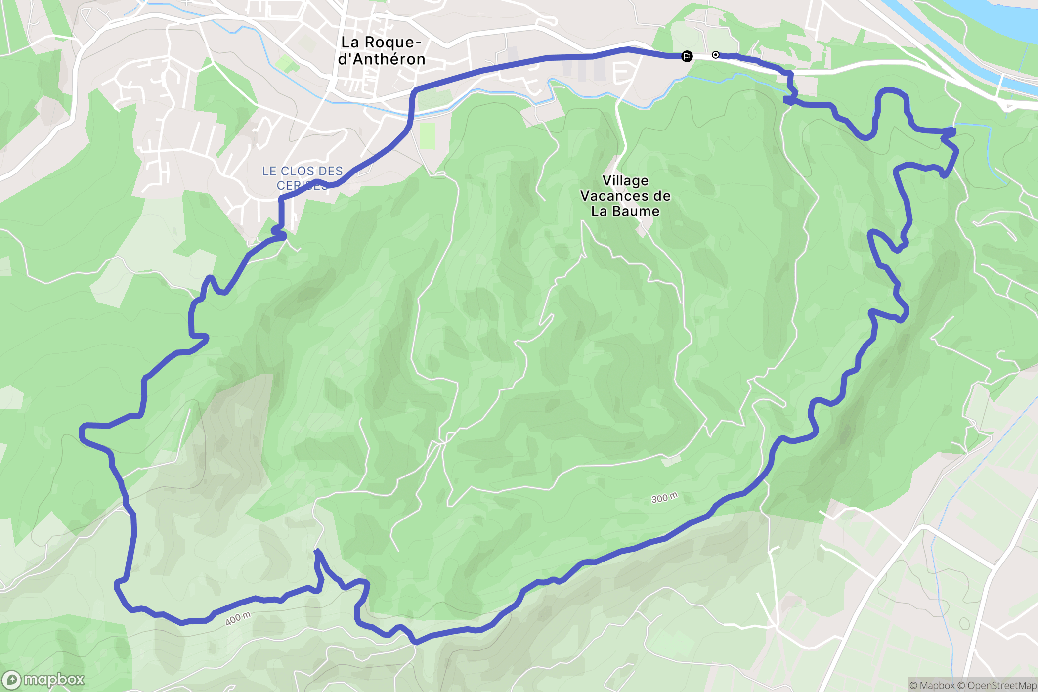 La Roque-d'Anthéron : carte du parcours de randonnée - France