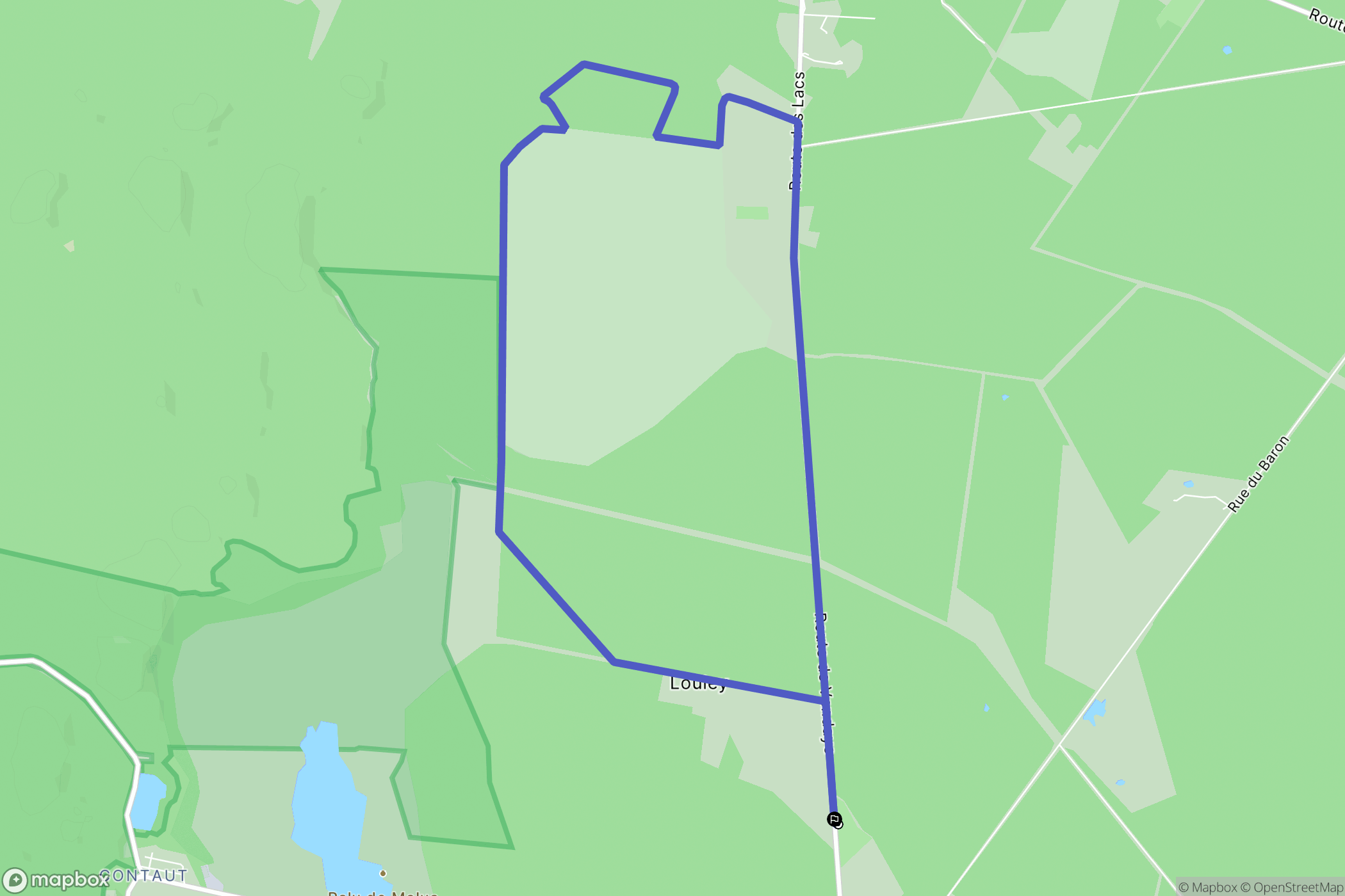 Hourtin : carte du parcours de randonnée - France
