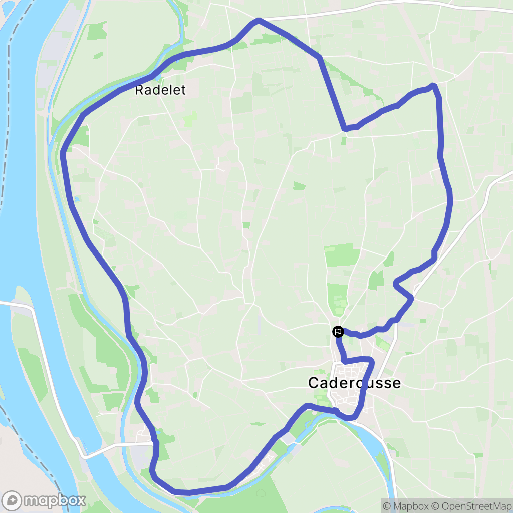 Caderousse : carte du parcours de randonnée - France