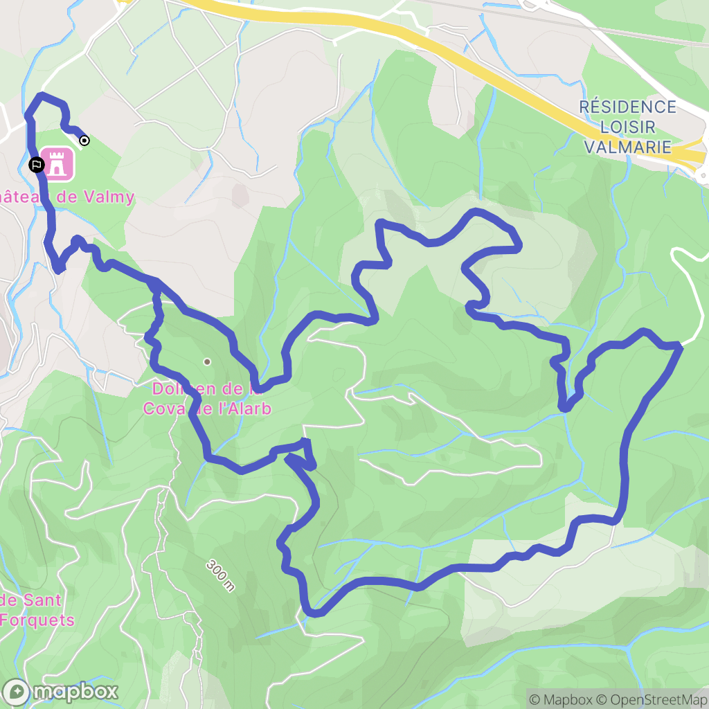 Argelès-sur-Mer : carte du parcours de randonnée - France