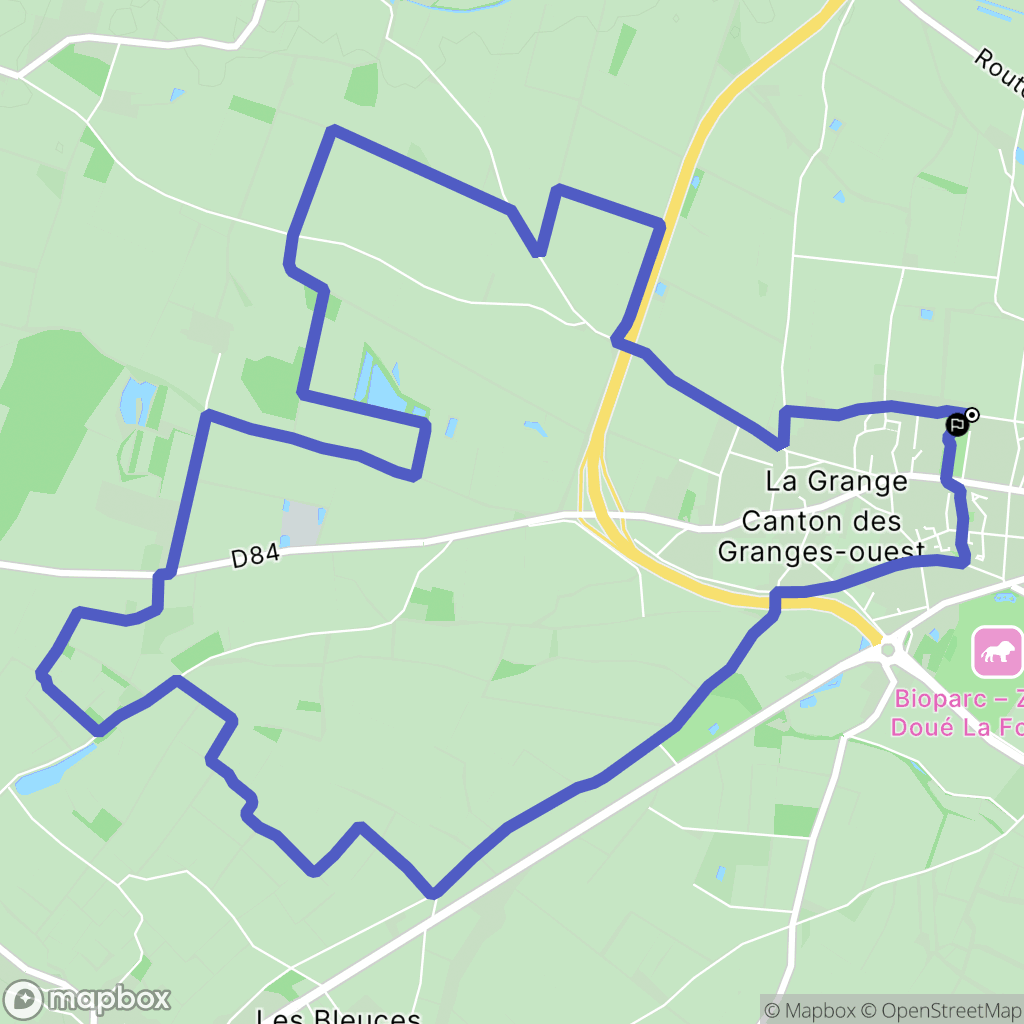 Doué-en-Anjou : carte du parcours de randonnée - France