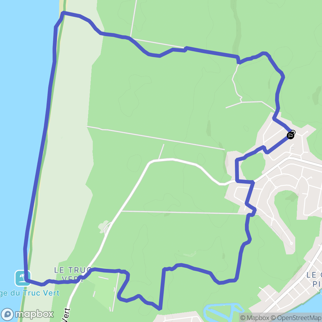 Lège-Cap-Ferret : carte du parcours de randonnée - France