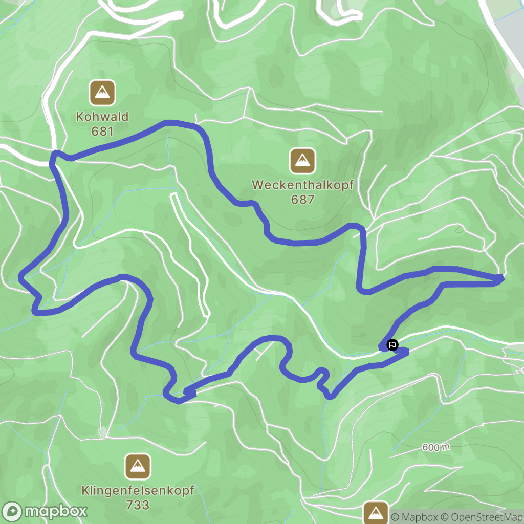 Thann : carte du parcours de randonnée - France