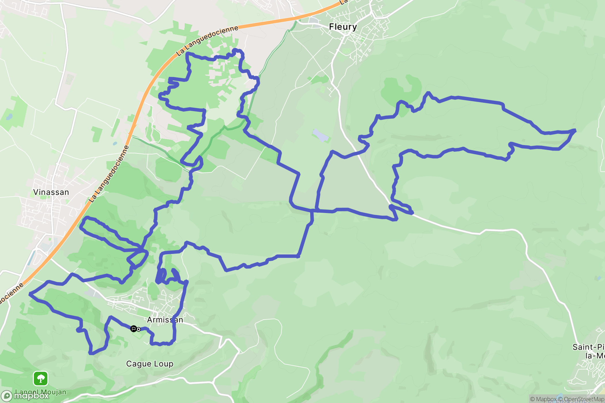 Armissan : carte du parcours de randonnée - France