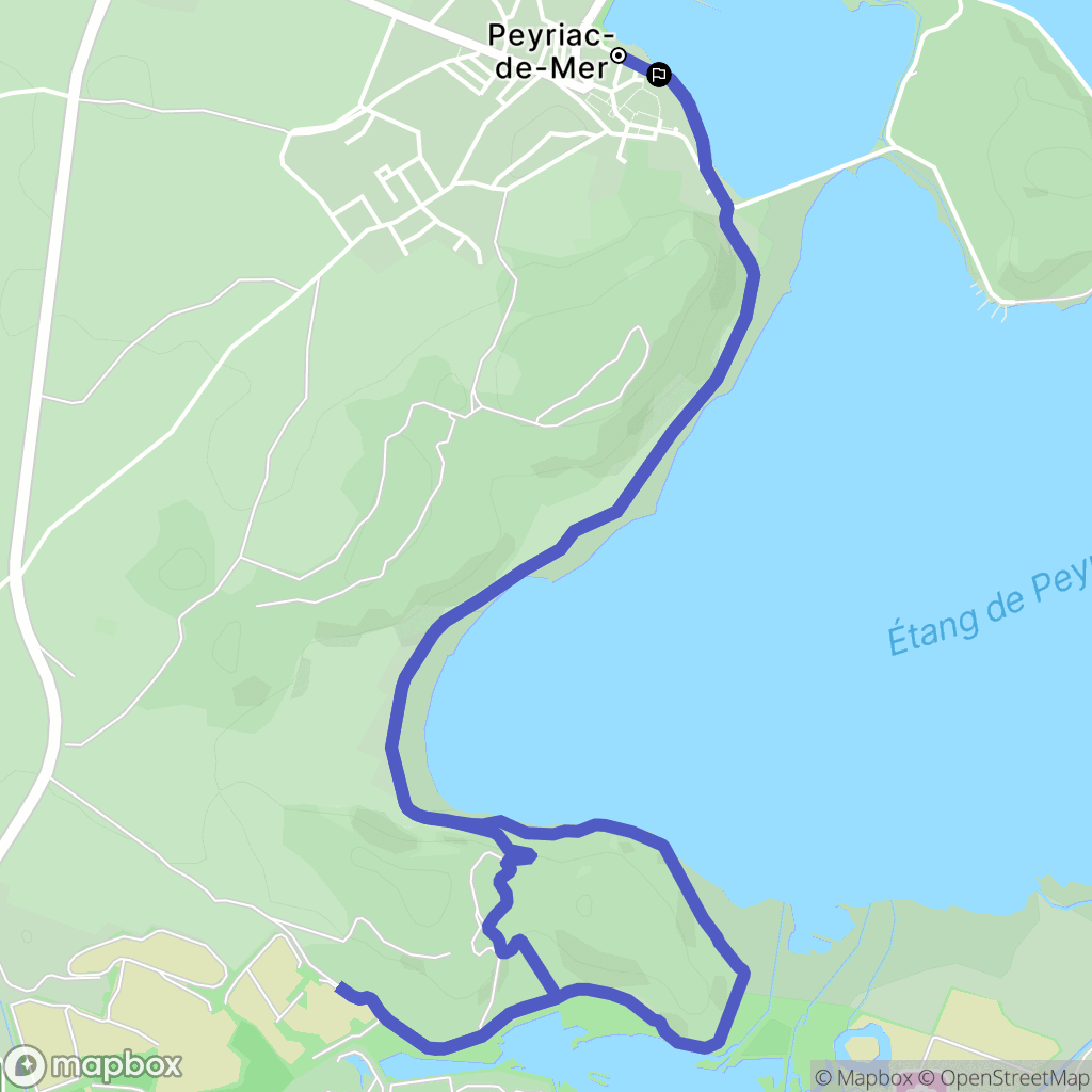 Peyriac-de-Mer : carte du parcours de randonnée - France