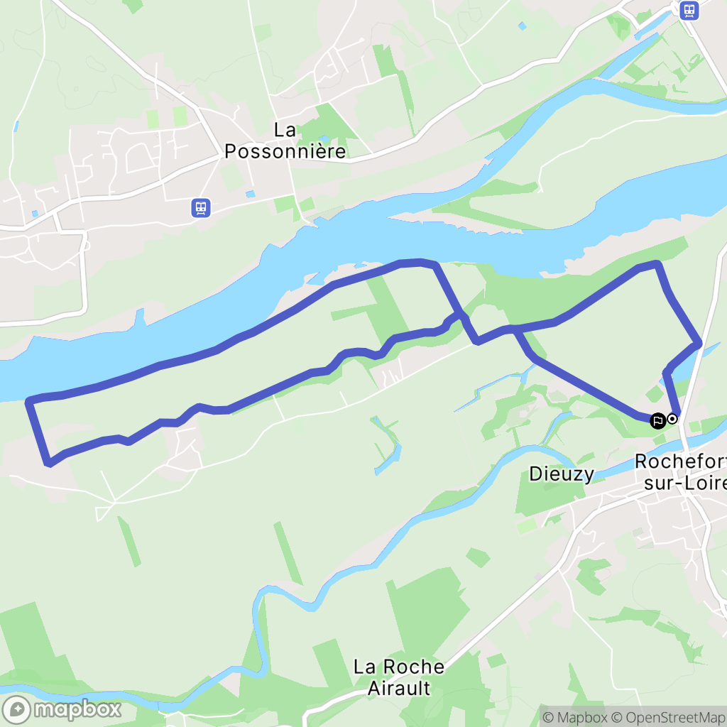 Rochefort-sur-Loire : carte du parcours de randonnée - France