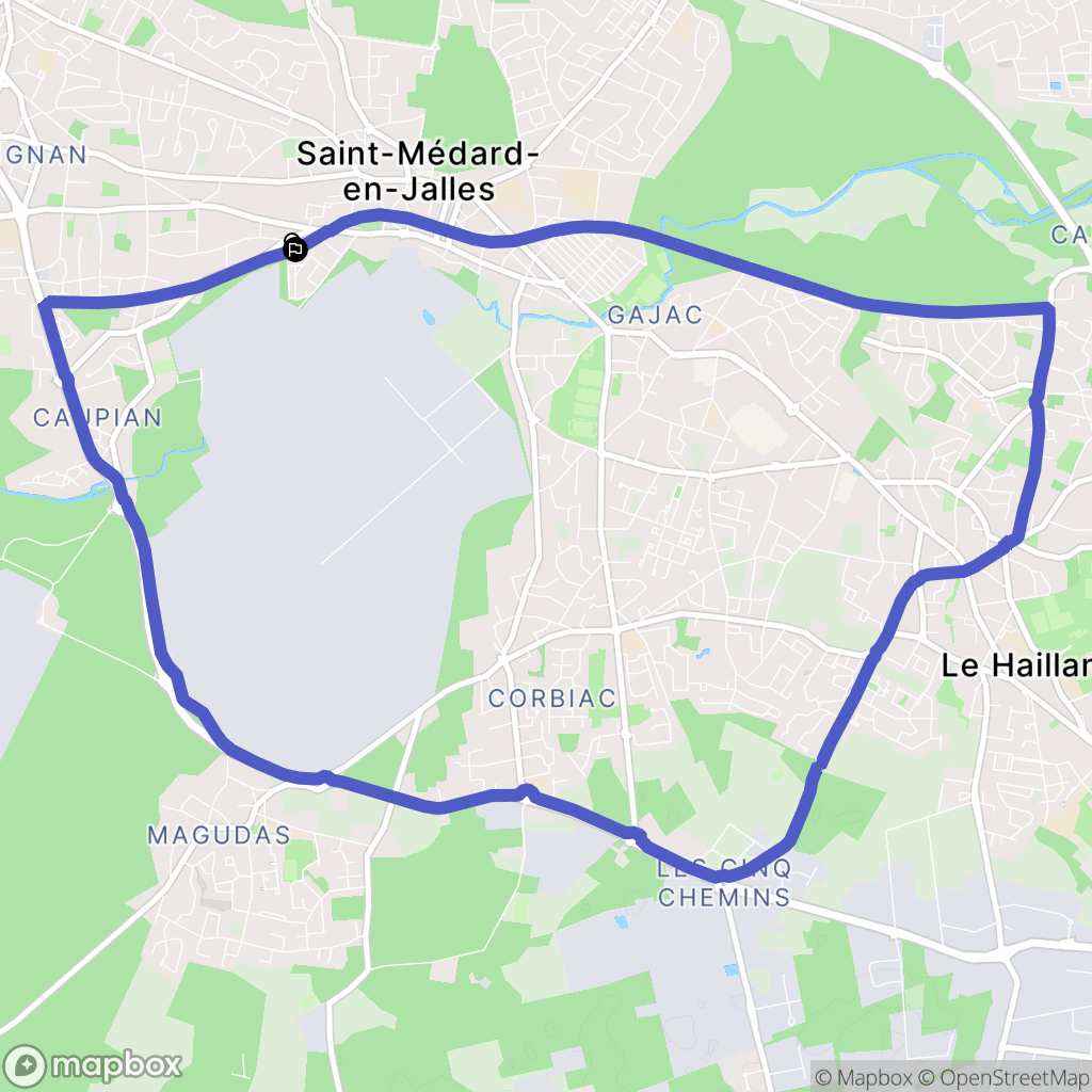 Saint-Médard-en-Jalles : carte du parcours de randonnée - France
