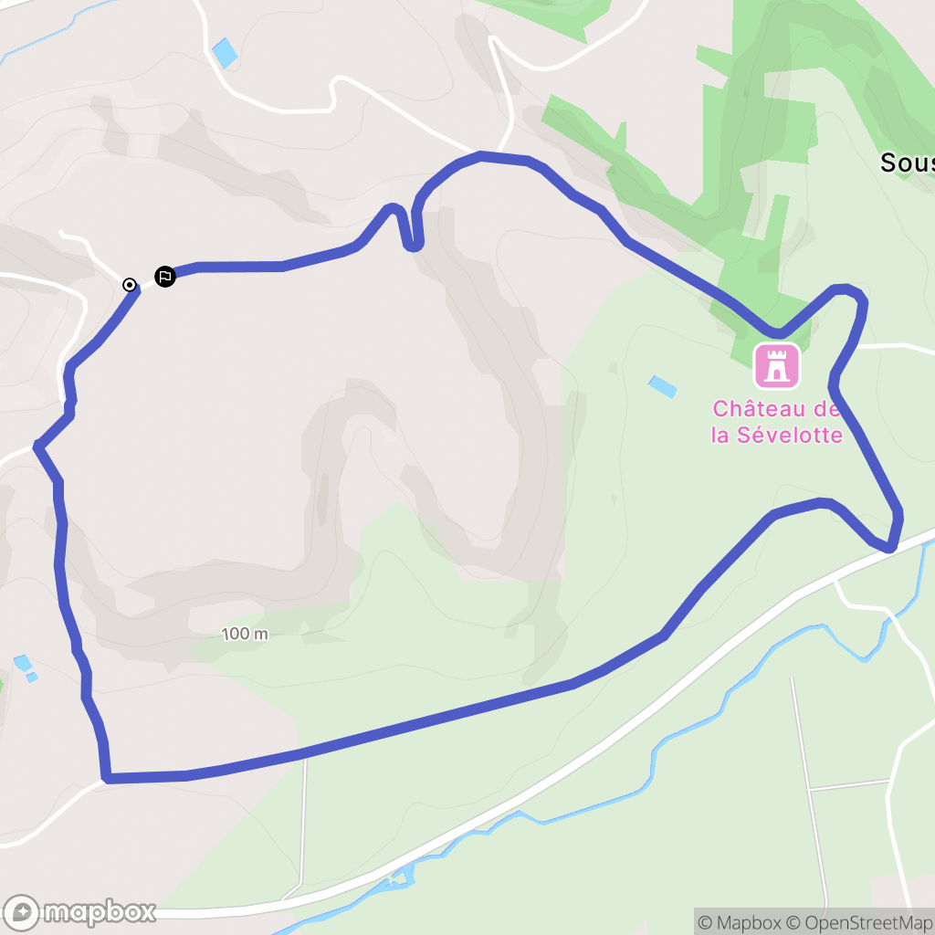 Castelculier : carte du parcours de randonnée - France