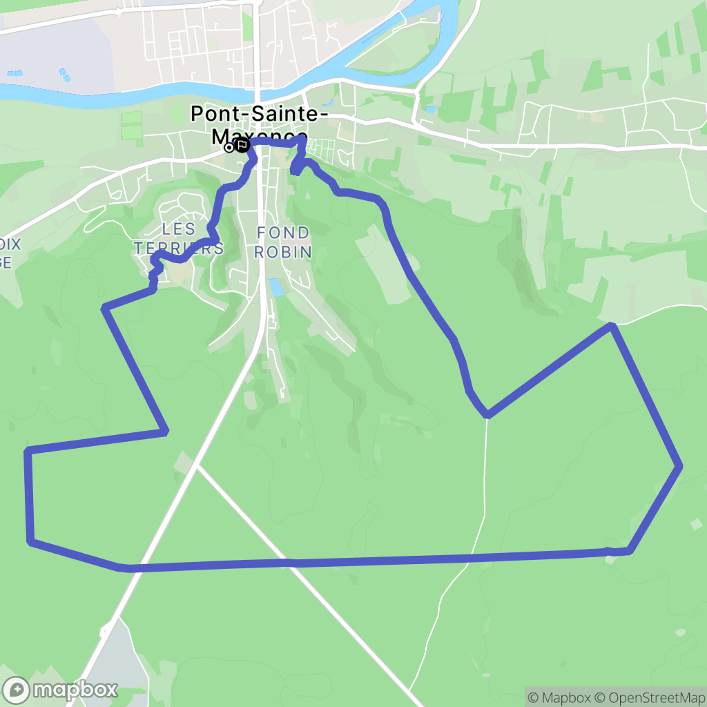 Pont-Sainte-Maxence : carte du parcours de randonnée - France