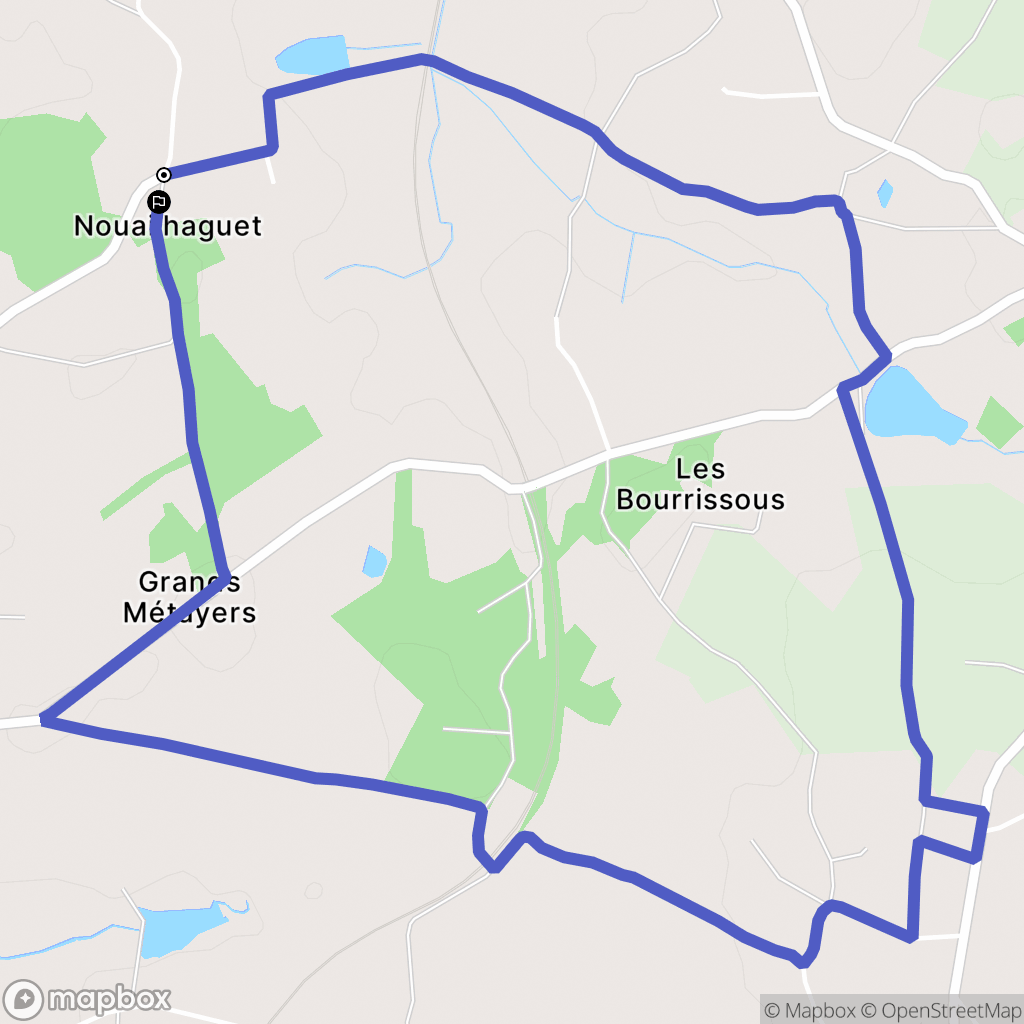 Meilhac : carte du parcours de randonnée - France