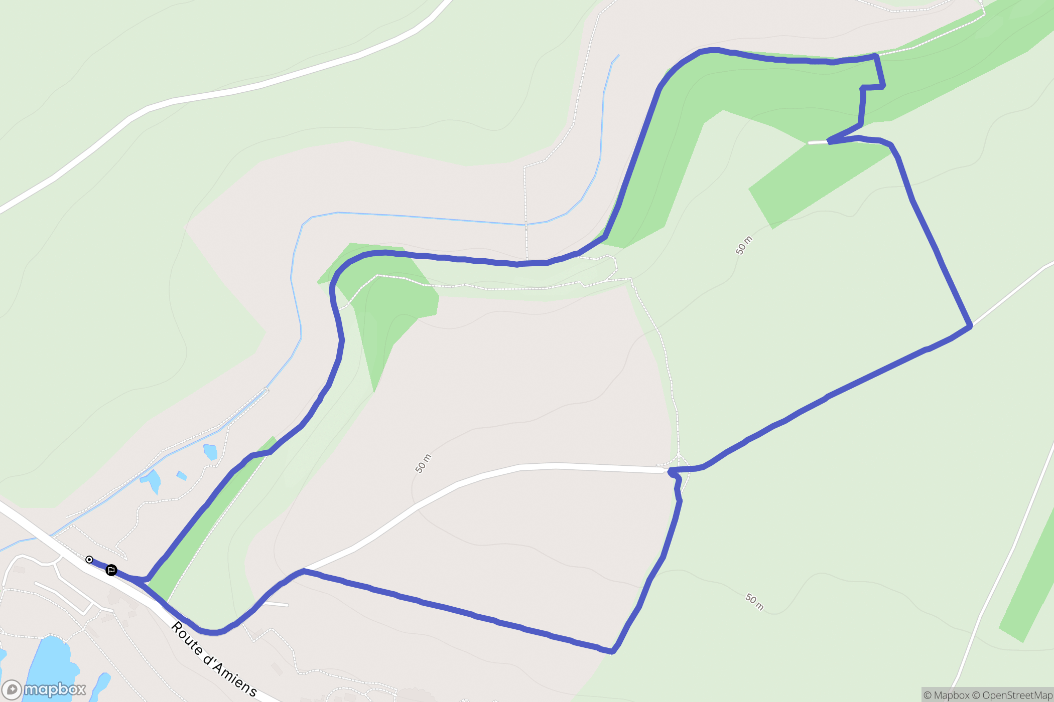 La Chaussée-Tirancourt : carte du parcours de randonnée - France