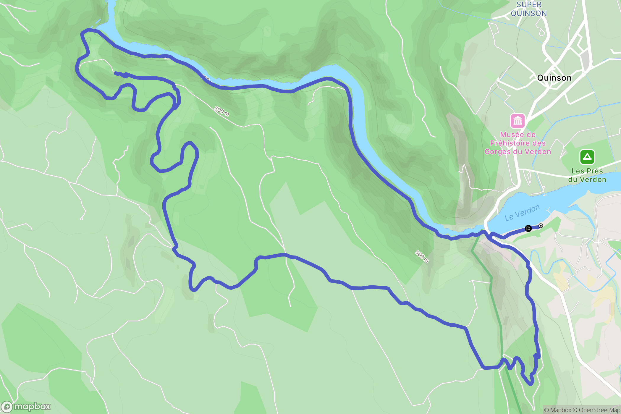 Montmeyan : carte du parcours de randonnée - France
