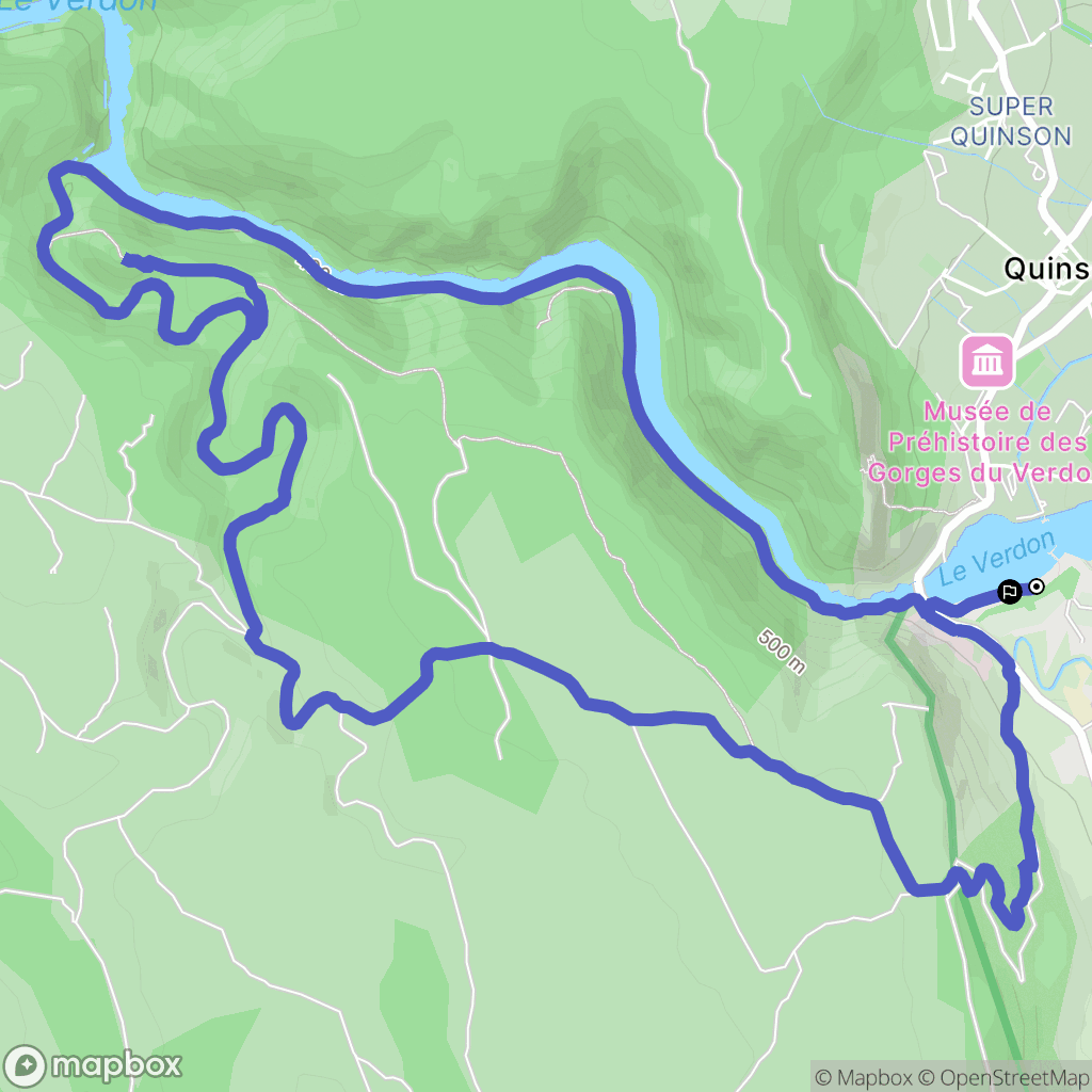 Montmeyan : carte du parcours de randonnée - France