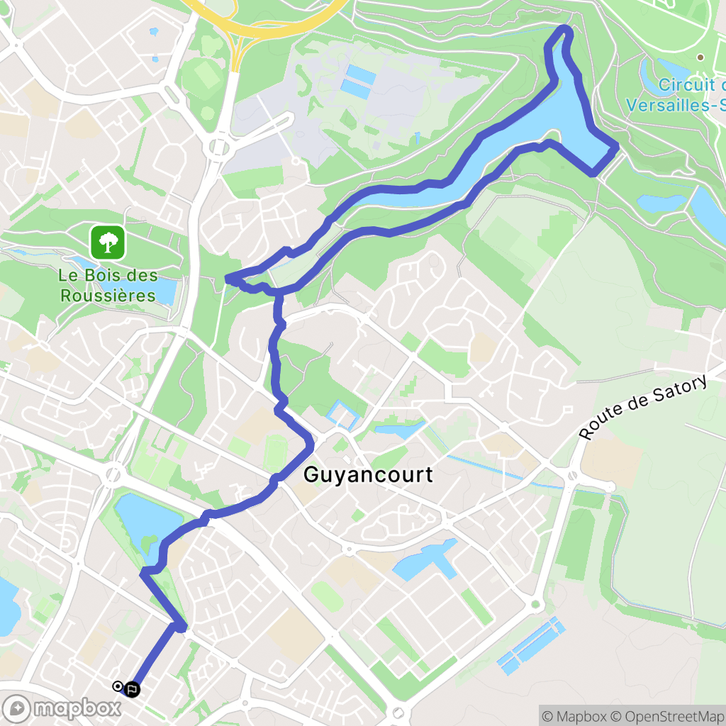 Voisins-le-Bretonneux : carte du parcours de randonnée - France