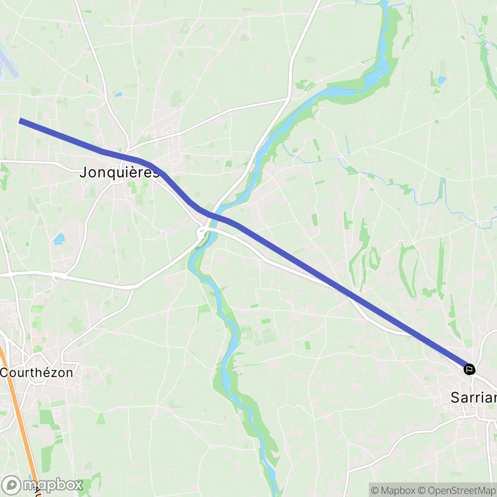 Sarrians : carte du parcours de randonnée - France