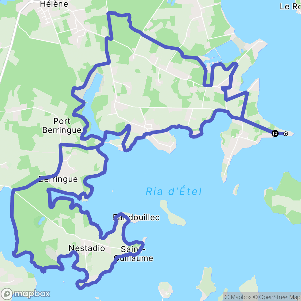 Sainte-Hélène : carte du parcours de randonnée - France