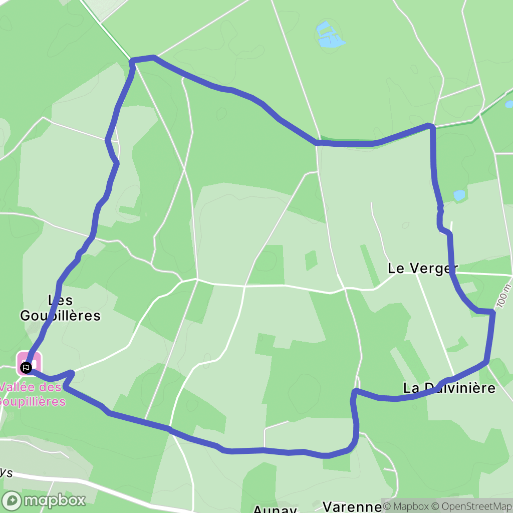 Azay-le-Rideau : carte du parcours de randonnée - France