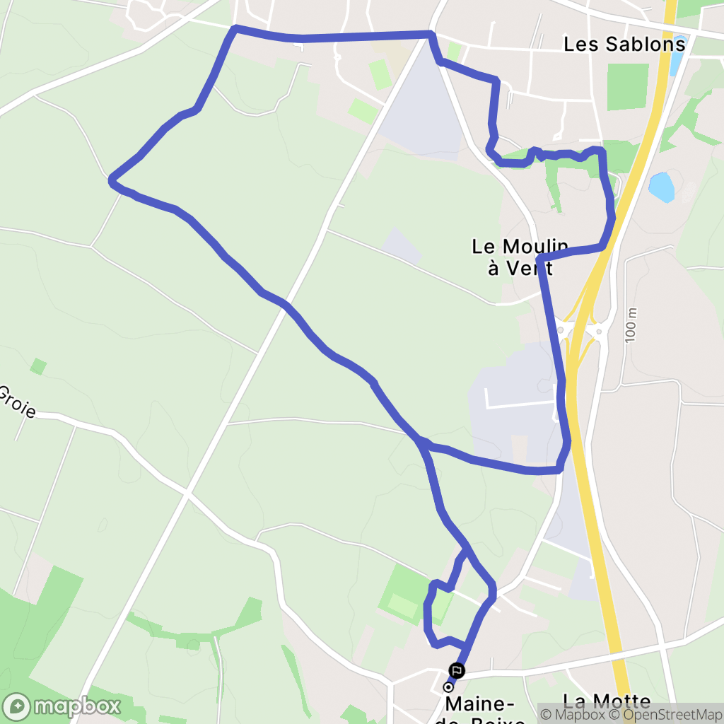Maine-de-Boixe : carte du parcours de randonnée - France