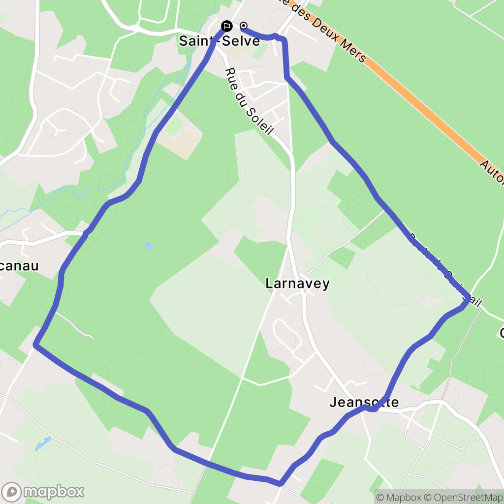 Saint-Selve : carte du parcours de randonnée - France