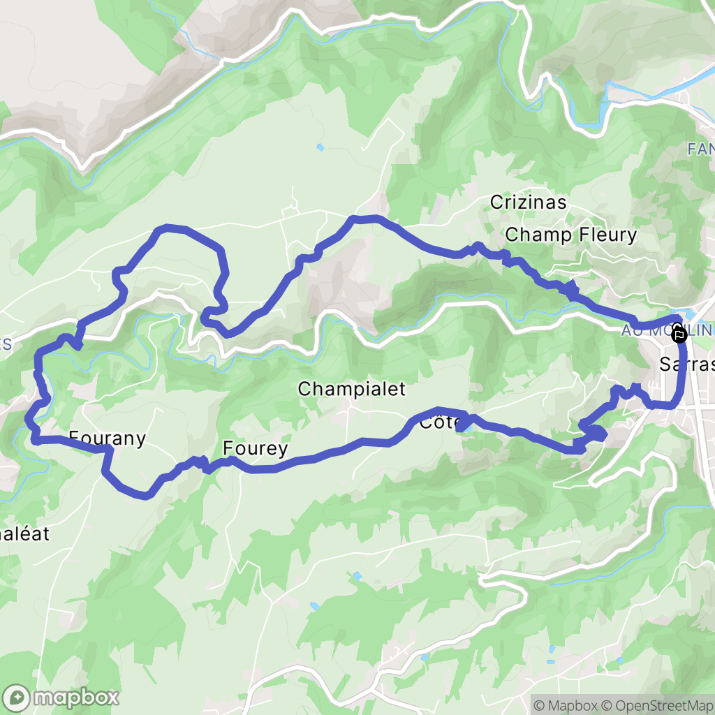 Sarras : carte du parcours de randonnée - France