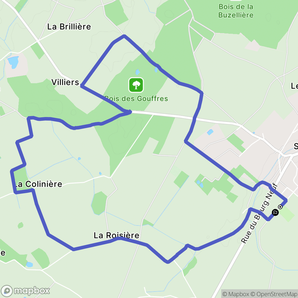 Sambin : carte du parcours de randonnée - France