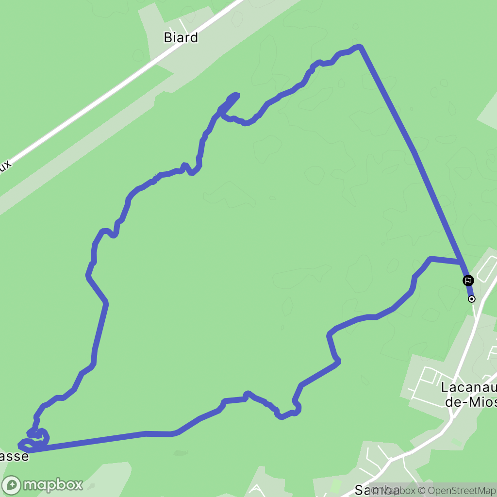 Mios : carte du parcours de randonnée - France