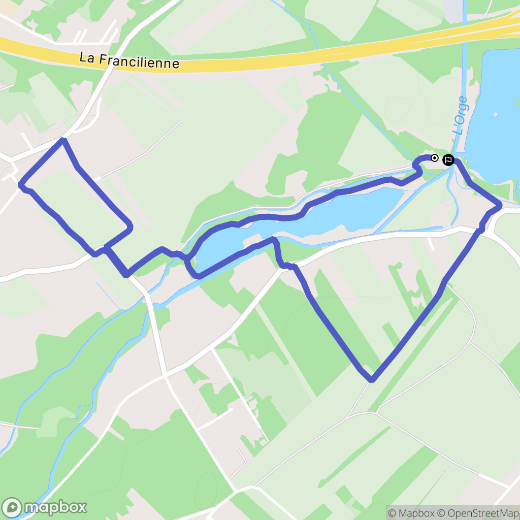 Longpont-sur-Orge : carte du parcours de randonnée - France