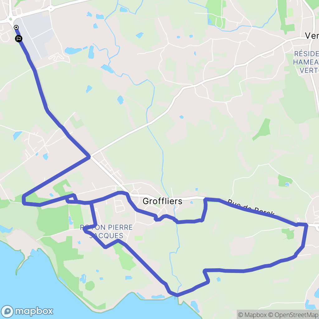 Berck : carte du parcours de randonnée - France