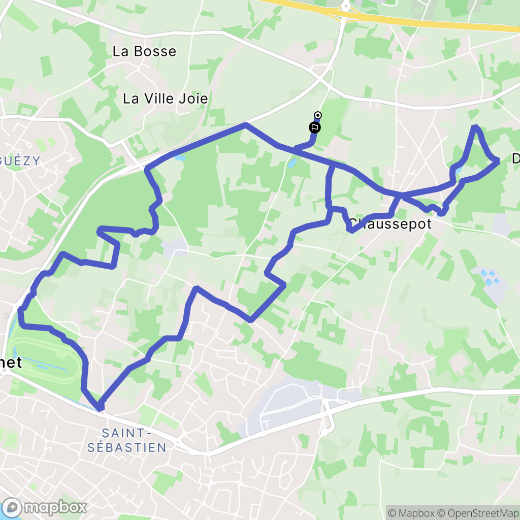 Pornichet : carte du parcours de randonnée - France