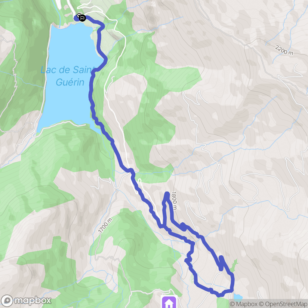 Beaufort : carte du parcours de randonnée - France