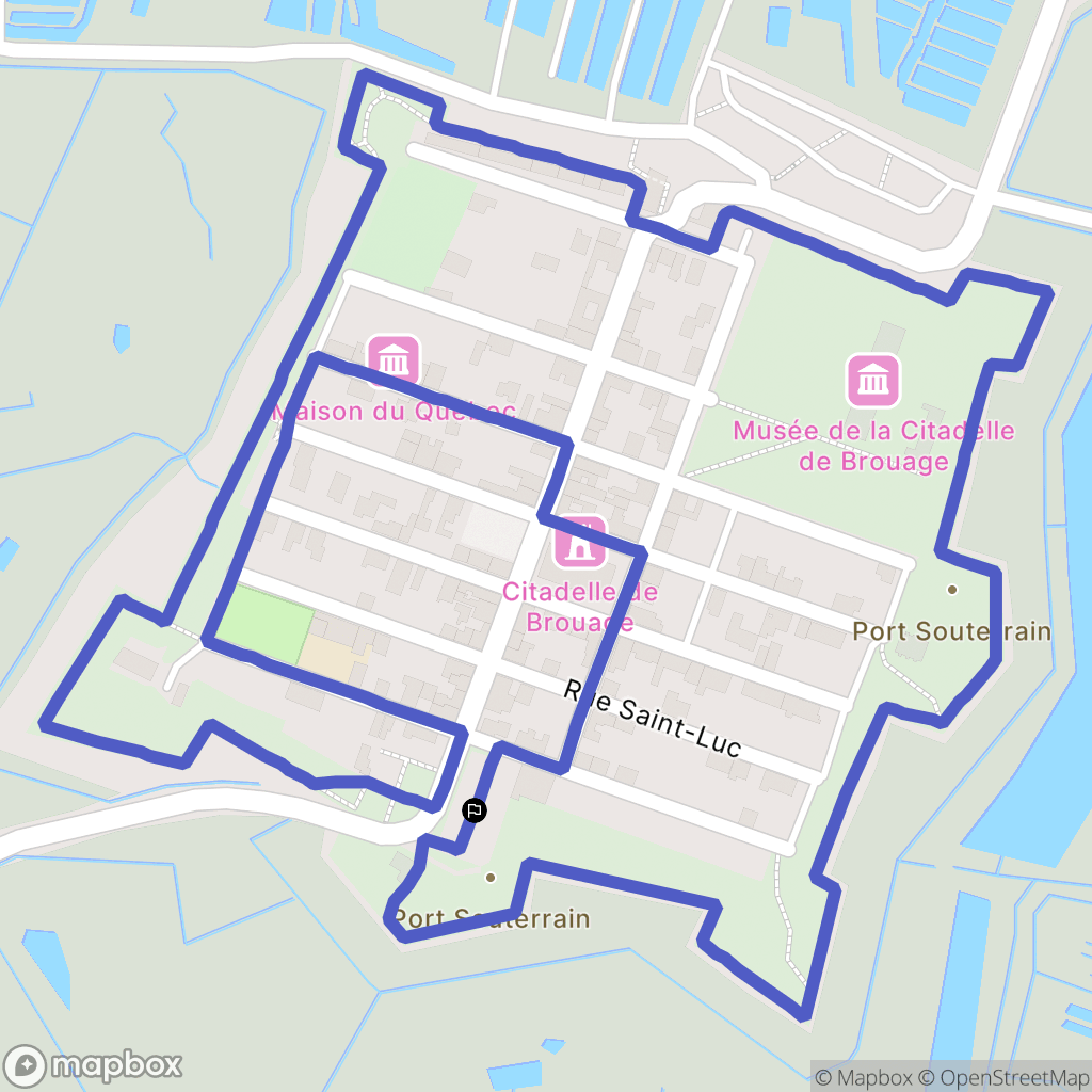 Marennes-Hiers-Brouage : carte du parcours de randonnée - France