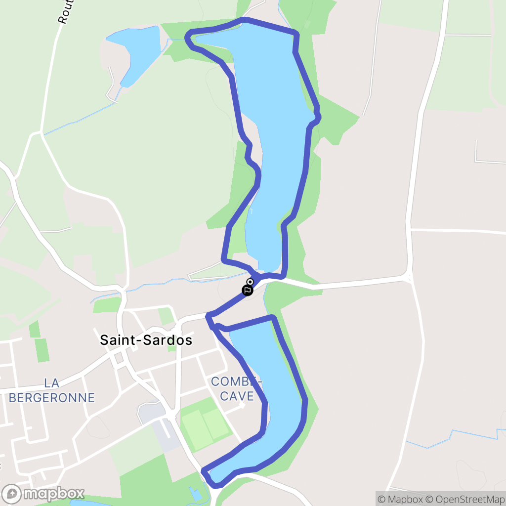 Saint-Sardos : carte du parcours de randonnée - France