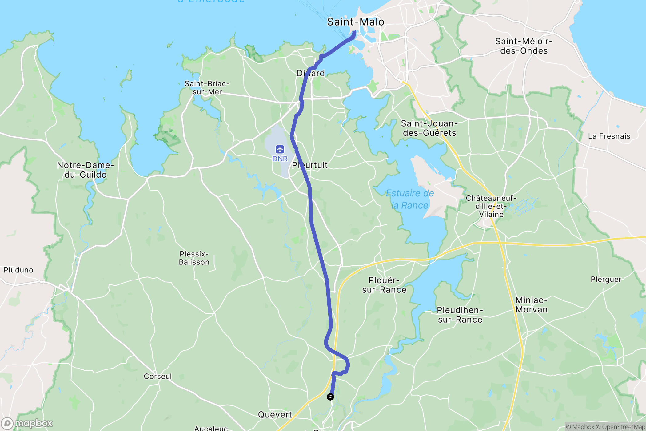 Taden : carte du parcours de randonnée - France