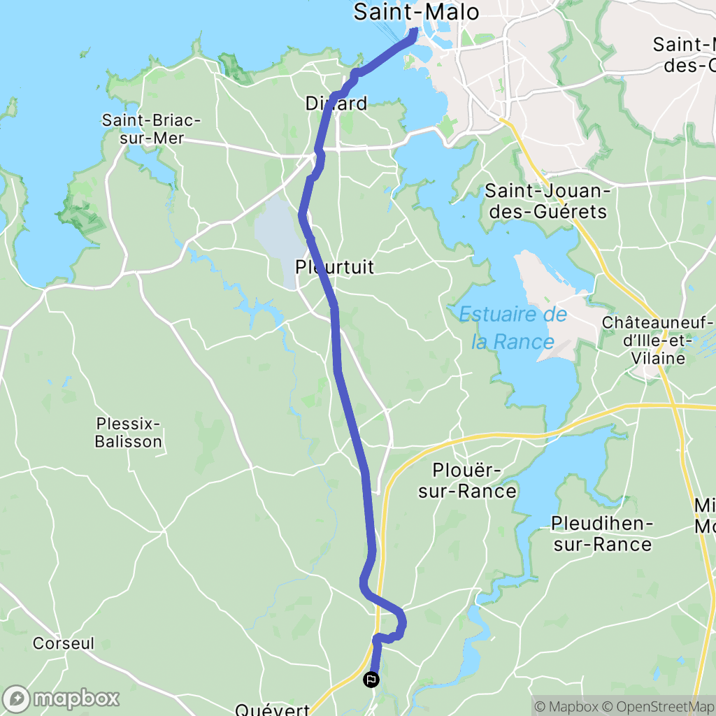 Taden : carte du parcours de randonnée - France