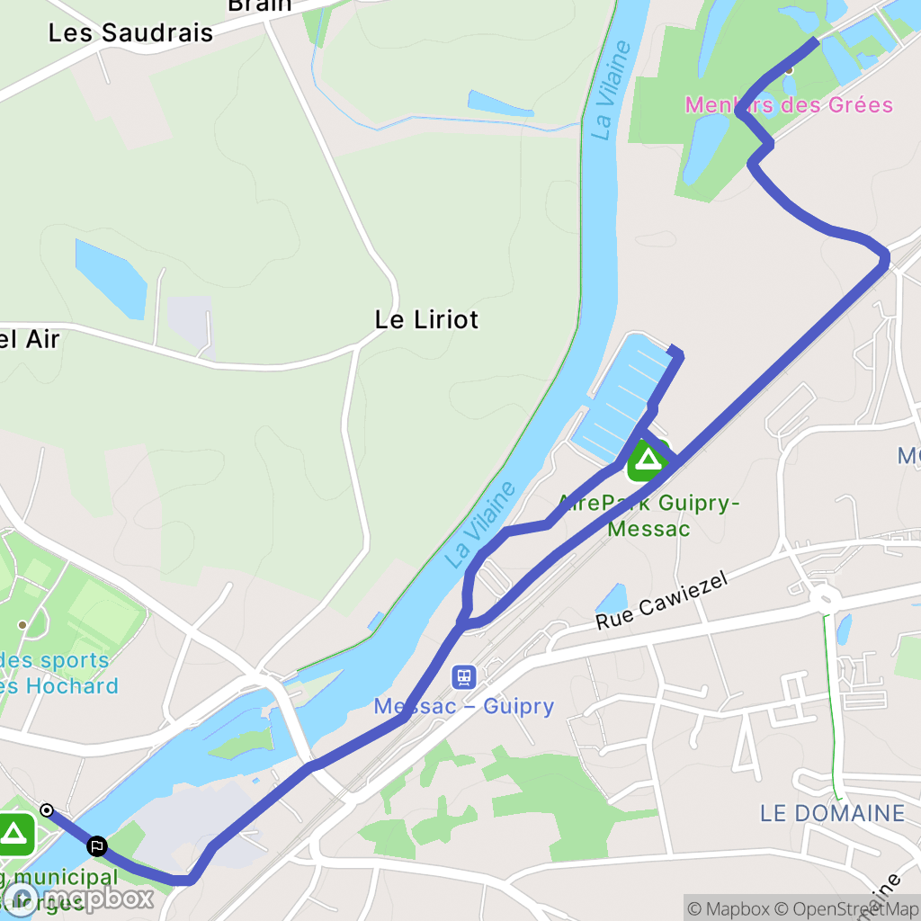 Guipry-Messac : carte du parcours de randonnée - France
