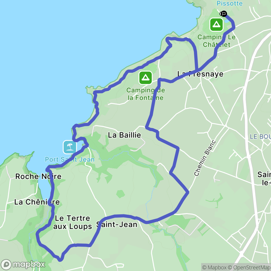 Saint-Cast-le-Guildo : carte du parcours de randonnée - France