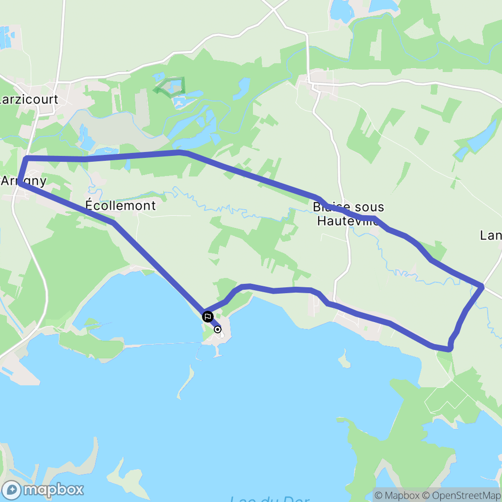 Sainte-Marie-du-Lac-Nuisement : carte du parcours de randonnée - France