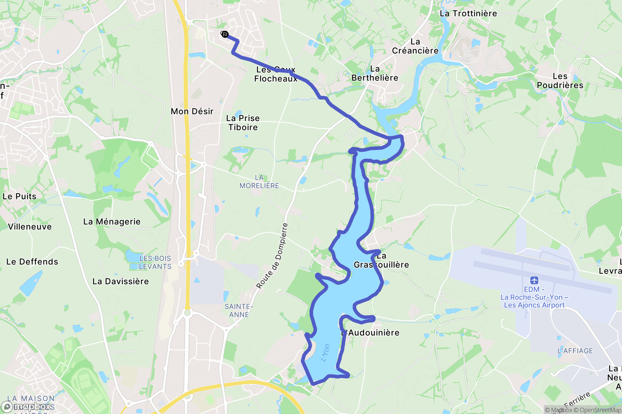 Le Poiré-sur-Vie : carte du parcours de randonnée - France