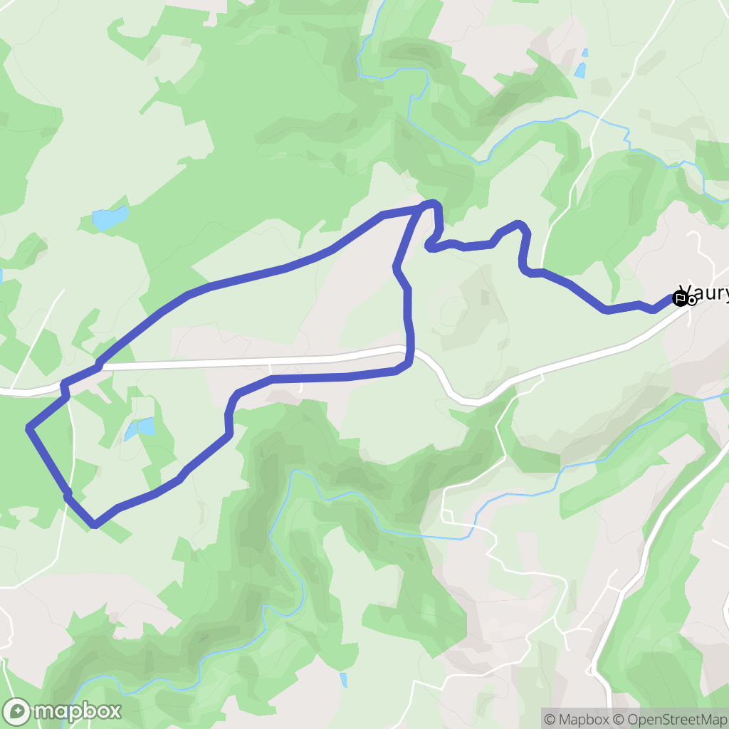 Pontaumur : carte du parcours de randonnée - France