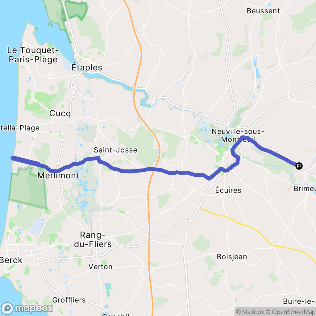 Marles-sur-Canche : carte du parcours de randonnée - France